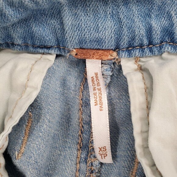 Free People Jeans Denim Sleeveless Jumpsuit XS Shell 88% - Picture 3 of 5